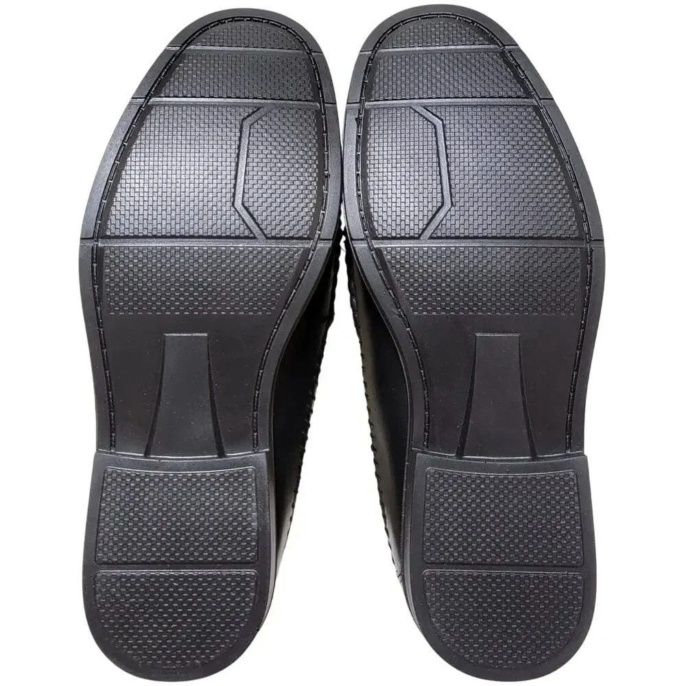 Deer Stags Men Herman Slip On Tassel Loafer Size US 9.5M Jet Black Faux Leather